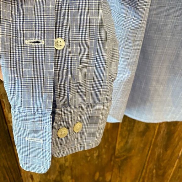 Ralph Lauren Men’s 16 34/35 Blue Pin Striped Collar Button Down Dress Shirt - Picture 8 of 8